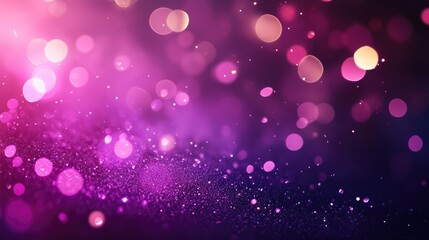 Wall Mural - elegant purple background featuring glitters and bokeh lights in a luxury gradient shimmer ideal for