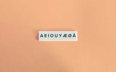 Wall Mural - the vowels from scandinavian languages, such as norwegian and danish.