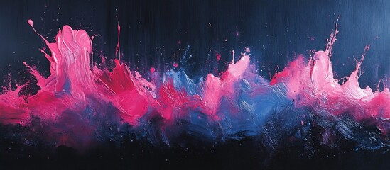 Wall Mural - Abstract Pink and Blue Paint Explosion