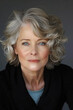 © Degimages - Portrait of mature woman with gray hair in studio