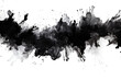 © BANO'S - Abstract black and white ink splatters create dynamic movement and visual interest across a minimalist background