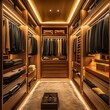 © Nayon - Modern closet with walk in design and neatly arranged storage shelves image