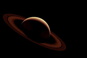 Wall Mural - planet saturn on a dark background. elements of this image furnished by nasa