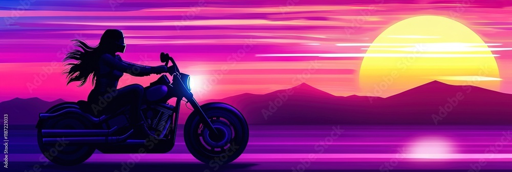 Motorcycle Riding Animation 2D animation woman riding motorcycle Stock Illustration | Adobe Stock