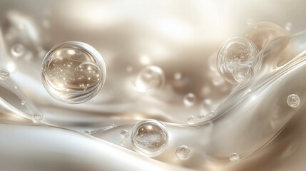 delicate molecules dancing gracefully in an ethereal, glowing environment