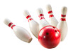 © SekhSadi - bowling ball hits bowling pins isolated on white background PNG.AI GENERATED