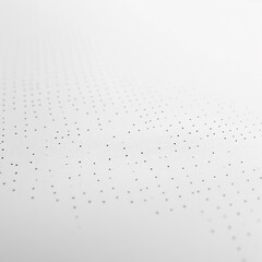 Wall Mural - Abstract grayscale wave of tiny dots on white background.