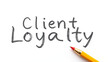 © Rachel - Word writing text Client Loyalty. Business concept for The result of consistently positive satisfaction to clients.