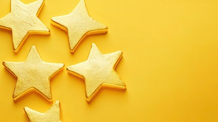 Poster - Gold stars on yellow background.
