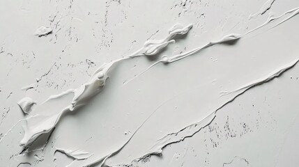 Sticker - Textured white surface created by spreading paste for artistic projects or renovations