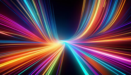 Wall Mural - vibrant abstract light trails pattern