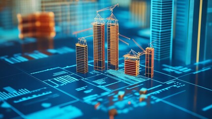 Fototapete - Highresolution depiction of corporate restructuring strategy emphasizing debt reduction asset optimization