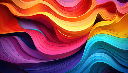 Wall Mural - vibrant color palette with smooth curves