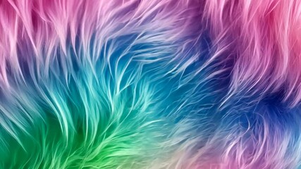 Fototapete - Unique and vivid, this multicolor fur video is ideal for modern visual effects and aesthetics.





