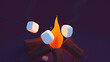 © Rachel - AI generated illustration of marshmallows roasting on a campfire