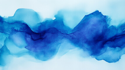 Poster - Blue azure turquoise abstract watercolor background for textures backgrounds and web banners design