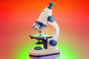 Aufkleber - A modern compound light microscope, ready for scientific exploration and cellular observation.