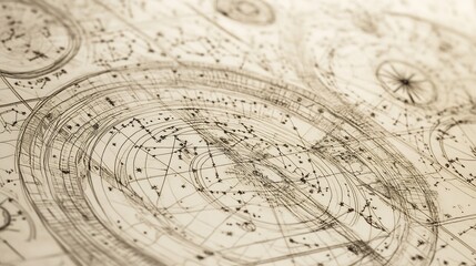 Wall Mural - depiction of astrology diagrams highlighting intricate star charts cosmic patterns