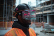 © Maria - Construction Worker with Futuristic HUD at Construction Site
