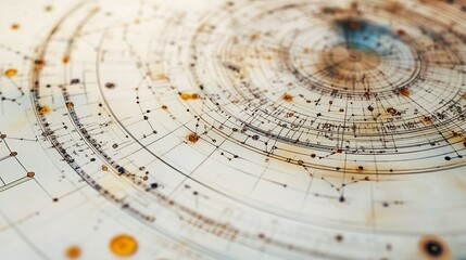 Wall Mural - depiction of astrology diagrams highlighting intricate star charts cosmic patterns