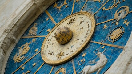 Wall Mural - astrology predictions visualized mystical zodiac signs glowing celestial rhythms and the vibrancy of