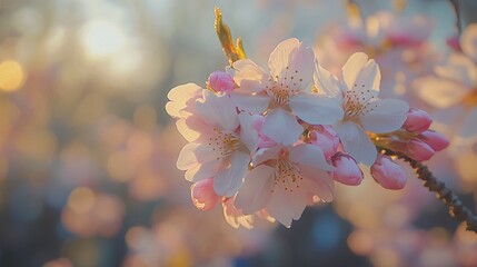 Sticker - A close-up of a bunch of flowers growing on a tree branch