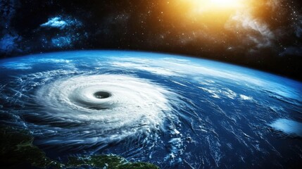 Wall Mural - A stormy weather phenomenon is approaching the planet