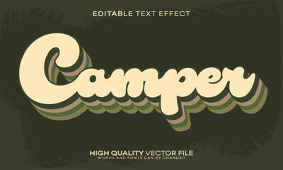 Retro vintage text effect, editable text effect and 80s 3d font style bold shadow oldschool poster design