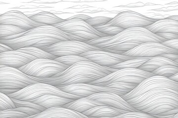 Wavy background. Hand-drawn lines. Hair texture. Monochrome wave pattern. Doodle for design. Line art. Illustration for work. Design for spiritual relaxation for adults. Black and white wallpaper