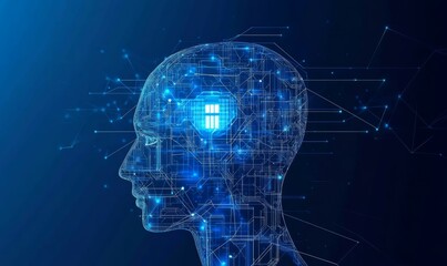 Abstract technology lines background with smart and futuristic, intelligent communication network concept of future connected technology