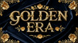 © Get it - Golden Era text over a draped blue background with ornate gold embellishments, suitable for a formal event or design