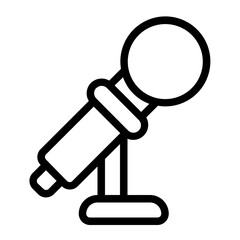 Wall Mural - Microphone Stand Line Icon