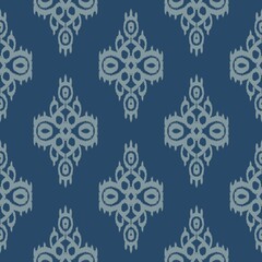 Wall Mural - pattern flower damask ethnic boho American ikat texture tribal geometric background mandalas