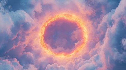 Poster - Fiery Ring in a Dreamlike Sky