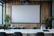 © kribbox - Blank projector screen in modern office meeting room (7)