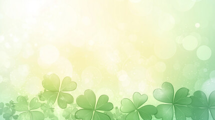 Wall Mural - spring background with green leaves,st patrick day background