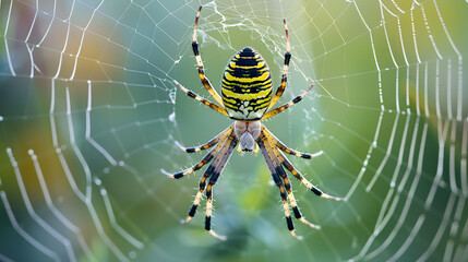 
Wasp Spider in Web