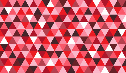 Wall Mural - Red Geometric triangle mosaic pattern. Prism triangular Seamless Pattern Background Holographic Foil Multi Color Triangle Texture. repeat colorful-mosaic wallpaper
