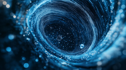 Wall Mural - blue background with spiral, blue water splash