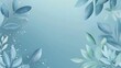 © Ardhana - Serene Blue Leaves Frame Pastel Background Design