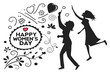 © tanvir - happy women's day silhouette vector illustration