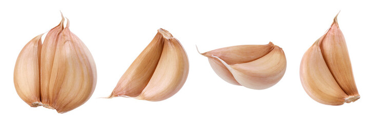 Wall Mural - Garlic or garlic cloves isolated, transparent PNG, PNG format, cut out, Collection, set