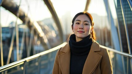 Wall Mural - a woman leads a team of engineers in designing intelligent bridges, utilizing mobile-based monitorin