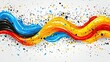 © Zaenal - Abstract Colorful Waves with Paint Splatter Design