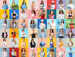 © Pixel-Shot - Many women of different professions on color background. Women's History Month