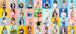 © Pixel-Shot - Many women of different professions on color background. Women's History Month