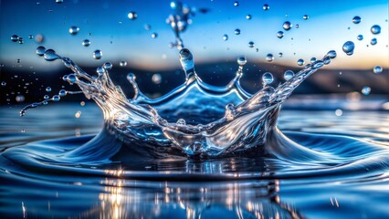 Canvas Print - water splash on a black background