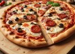 © vilavanh - Pizza e pane su tagliere in legno di alta qualita , culinary, kitchen, wooden cutting board