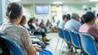 © Lexie - Crowded hospital waiting room with patients and medical staff, showcasing healthcare challenges and the importance of efficient medical services in modern society.