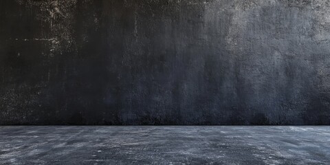 Canvas Print - Rough black cement wall texture featuring an aged grunge concrete floor, ideal for showcasing the unique characteristics of black cement wall texture in various design projects.